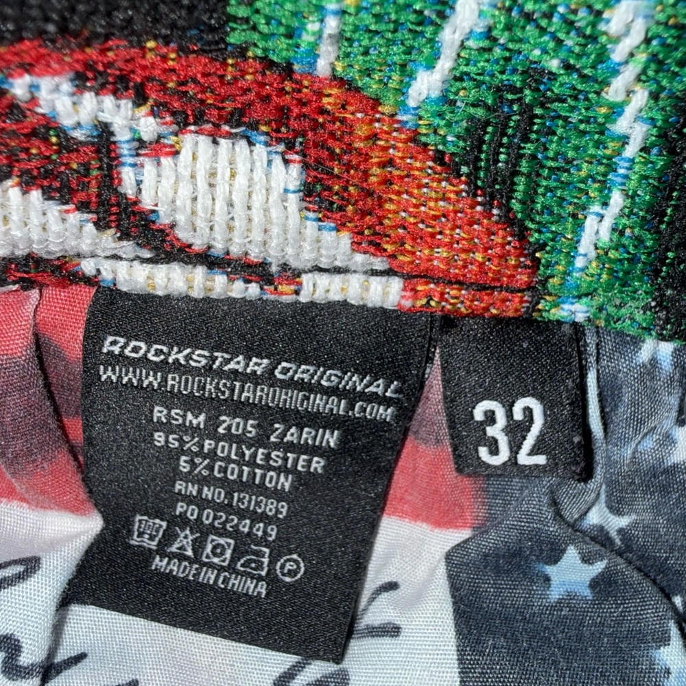 Rockstar Original Multicolor Patchwork Cargo Skin… - image 9